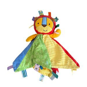 Bright Starts Lion Taggies Multicolor Baby Security Blanket Lovey Plush